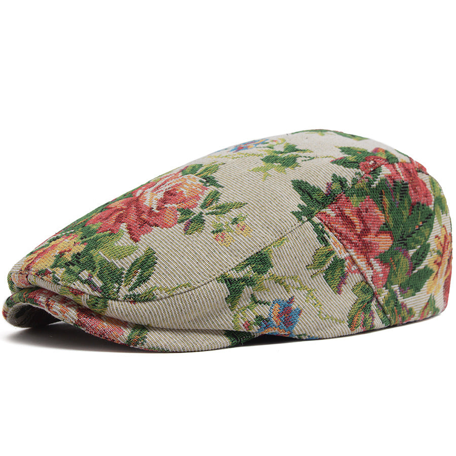 Sekou - Cappellino Patto Intrecciato con Motivi Floreali