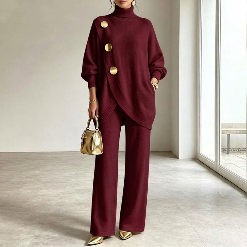Niyana - Elegante Completo a Due Pezzi in Maglia