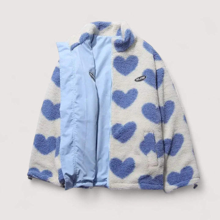 Gerina - Giacca Reversibile Con Stampa a Cuori