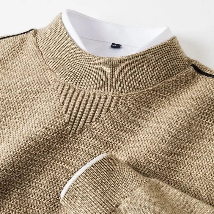 Jaison - Maglione Con Maglia a Trama e Collo Rotondo