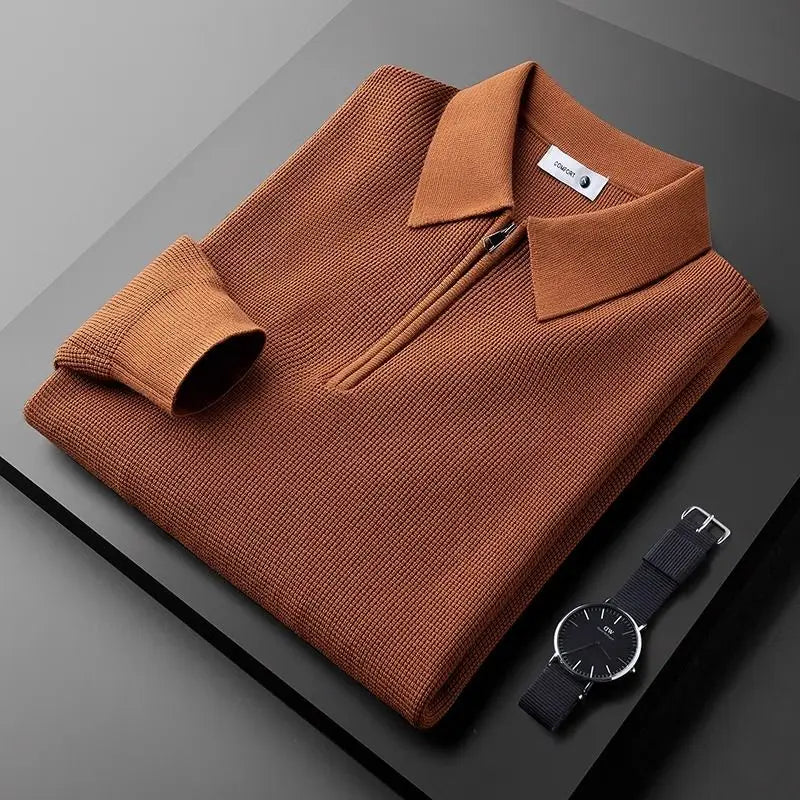 Clifford - Maglione in Maglia Con Colletto E Zip a Un Quarto