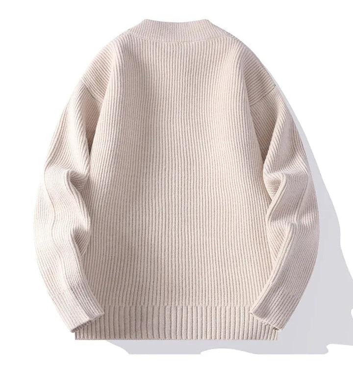 Jorje - Cardigan in Maglia a Coste Con ZIP