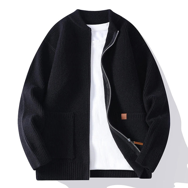 Jorje - Cardigan in Maglia a Coste Con ZIP