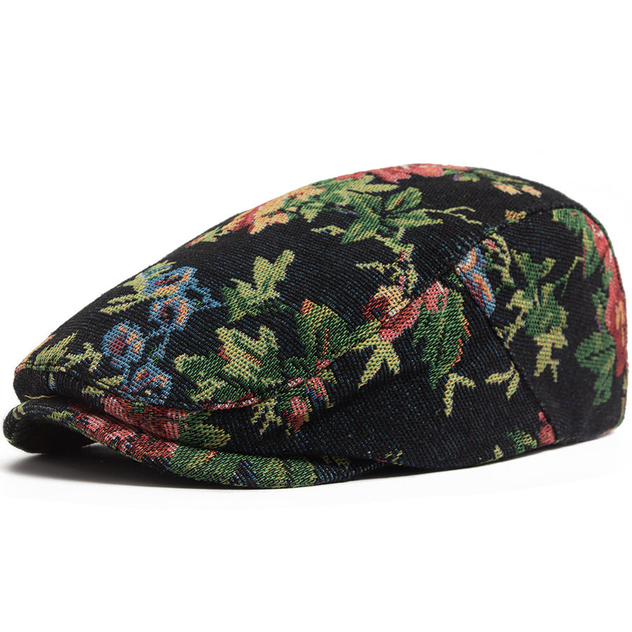 Sekou - Cappellino Patto Intrecciato con Motivi Floreali
