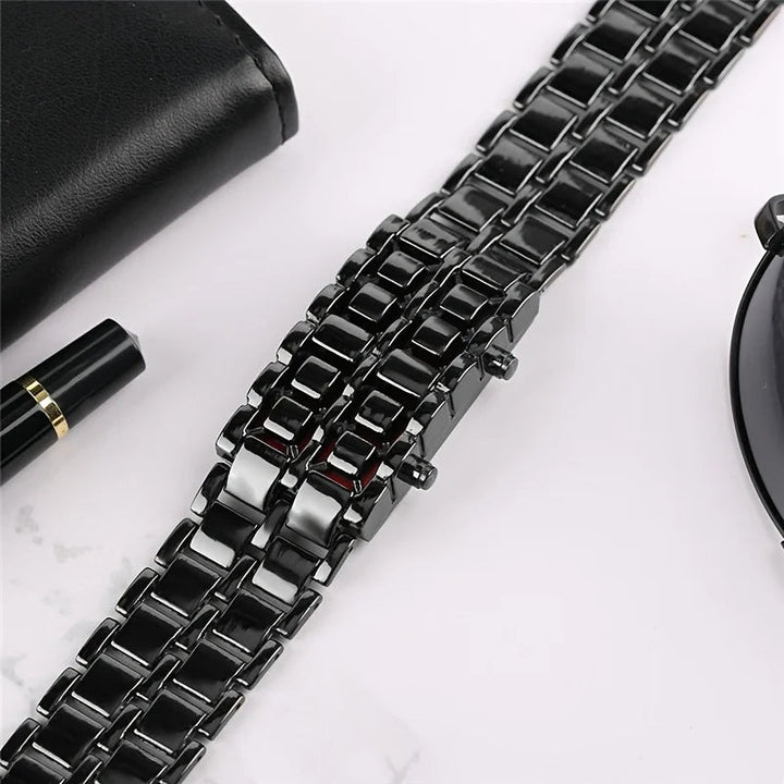 Veltrix - Orologio Con Display Digitale in Acciaio Inossidabile
