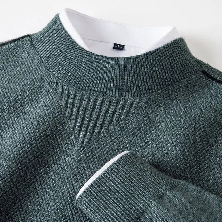 Jaison - Maglione Con Maglia a Trama e Collo Rotondo