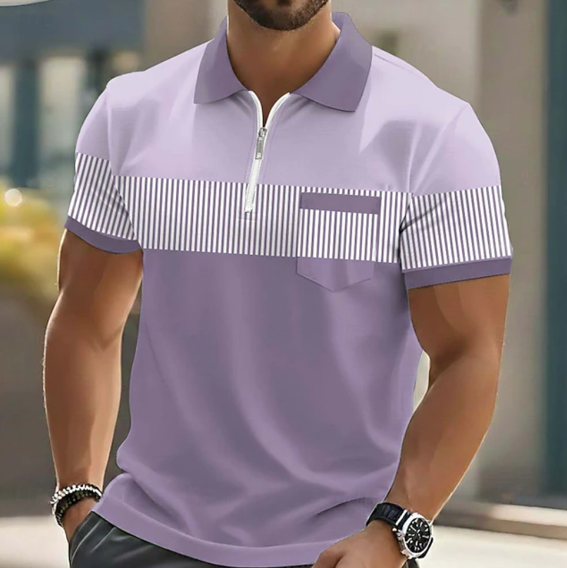 Brett - Polo Elegante Con Cerniera