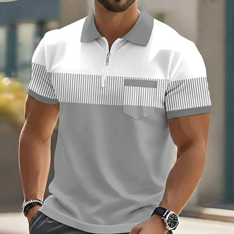 Brett - Polo Elegante Con Cerniera