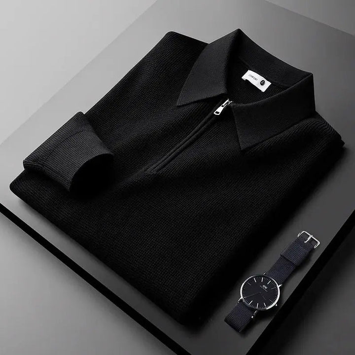 Clifford - Maglione in Maglia Con Colletto E Zip a Un Quarto