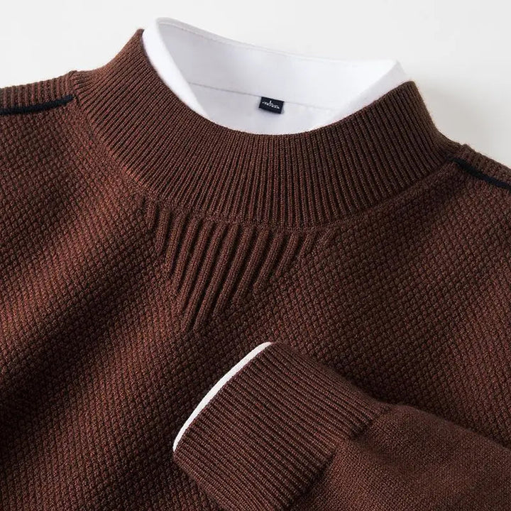 Jaison - Maglione Con Maglia a Trama e Collo Rotondo