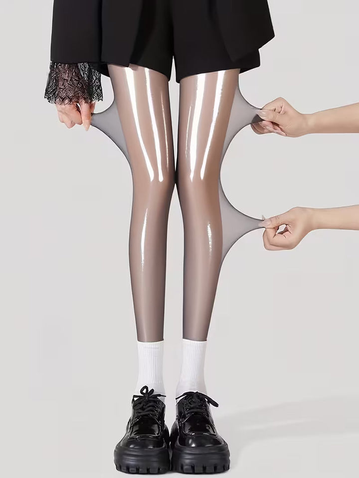 Bekah - Collant Elasticizzati Con Piedini ad Alta Lucentezza