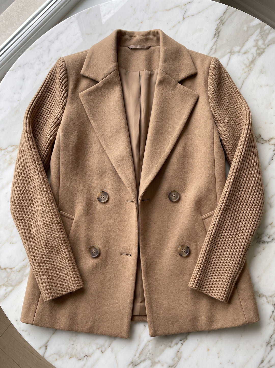 Nahide - Blazer con Maniche a Costine e Collo Con Revers
