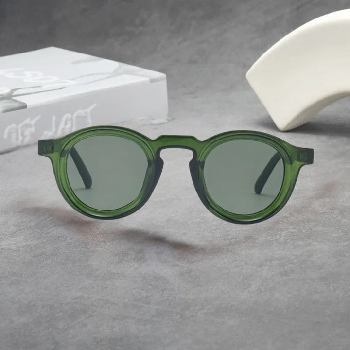 Spectralux - Occhiali Da Sole Eleganti Con Montatura Rotonda
