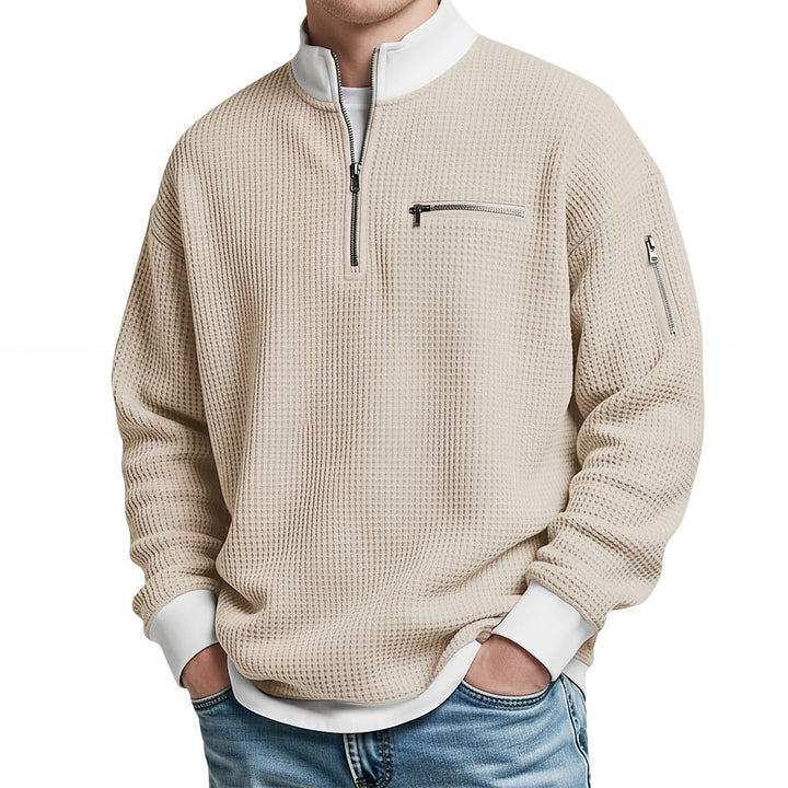 Jose - Maglione Elegante In Maglia Con Mezza Zip