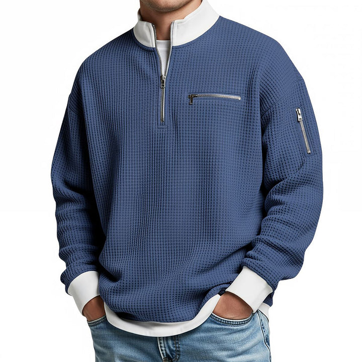 Jose - Maglione Elegante In Maglia Con Mezza Zip