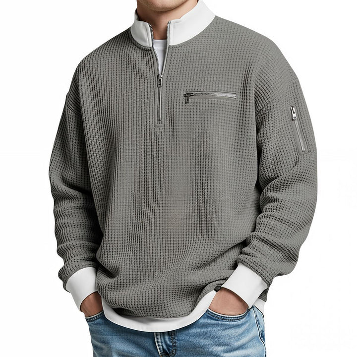 Jose - Maglione Elegante In Maglia Con Mezza Zip