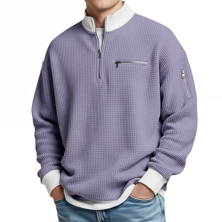 Jose - Maglione Elegante In Maglia Con Mezza Zip