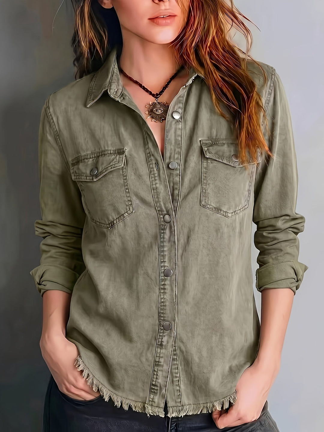 Blazka - Camicia Elegante Con Bottoni Sul Davanti E Taschino