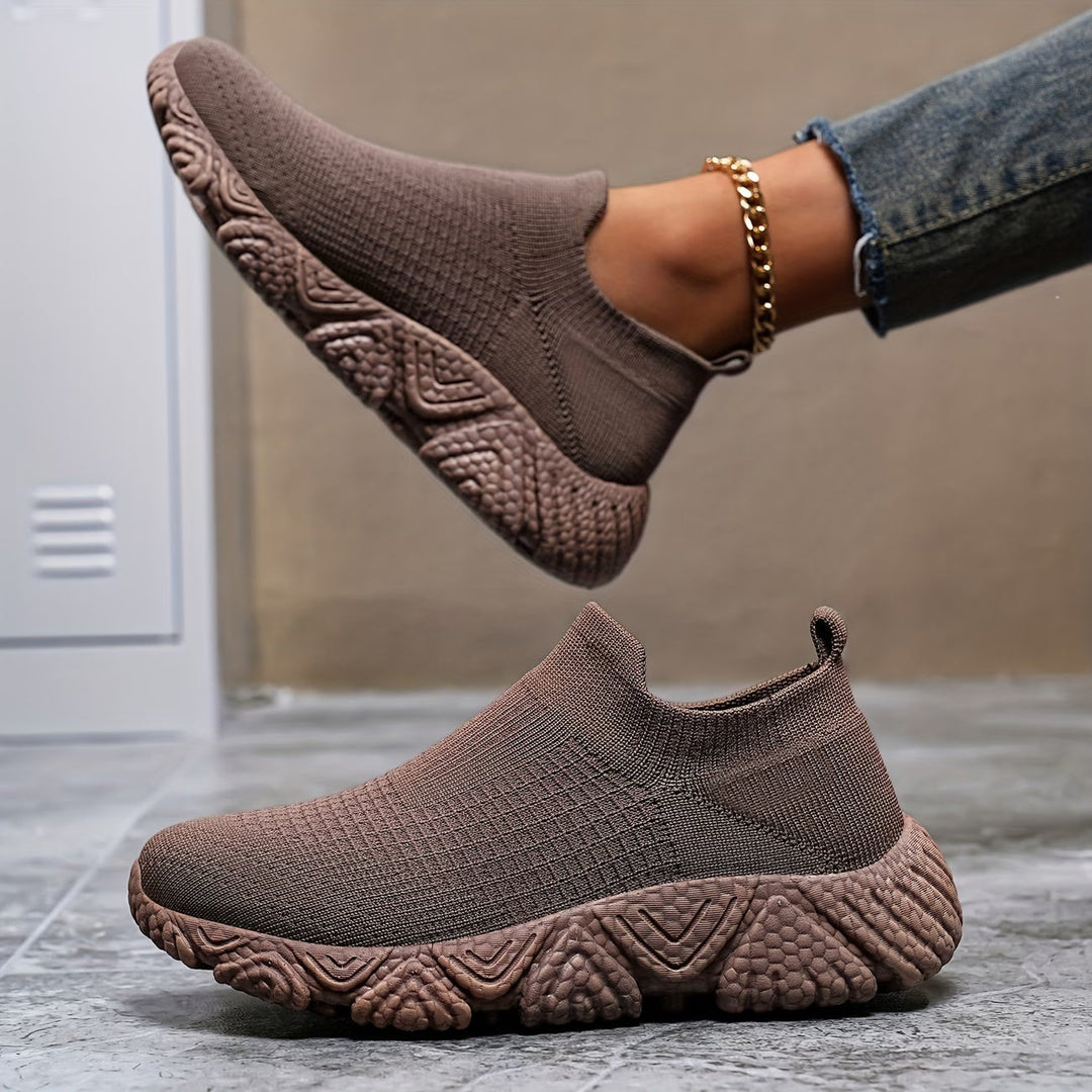 Elisha - Scarpe Lavorate a Maglia Con Suola Spessa