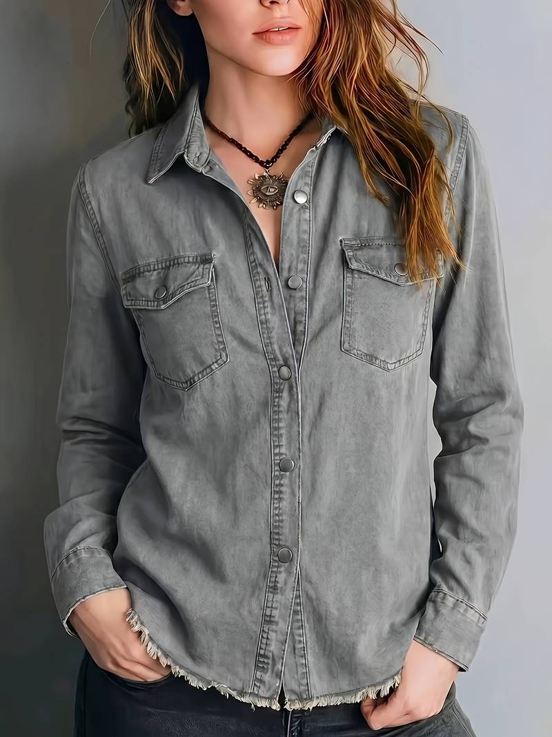 Blazka - Camicia Elegante Con Bottoni Sul Davanti E Taschino