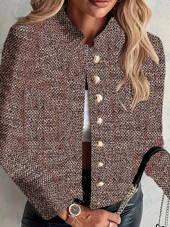Aruzhan - Elegante Blazer a Maniche Lunghe Con Bottoni