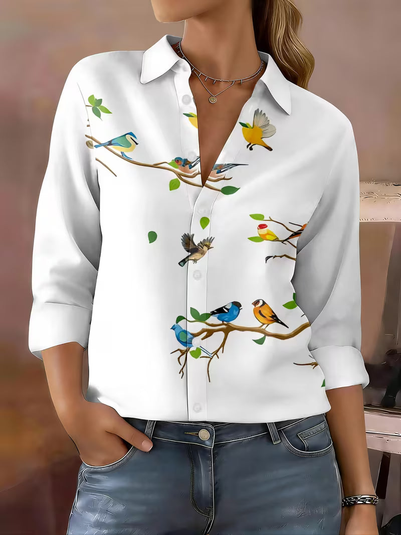 Joena - Camicia Stampata a Maniche Lunghe