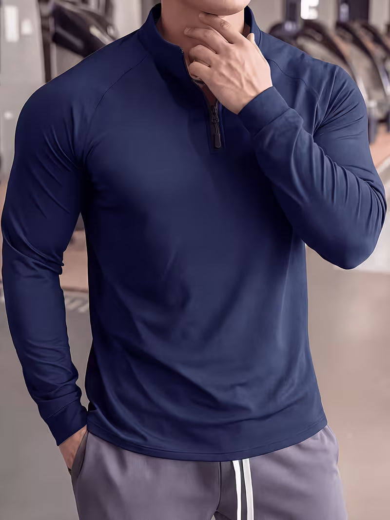Zerdan - Felpa a Maniche Lunghe Con Mezza Zip