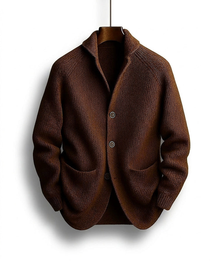 Jirri - Cardigan in Maglia Con Collo a Scialle E Abbottonatura