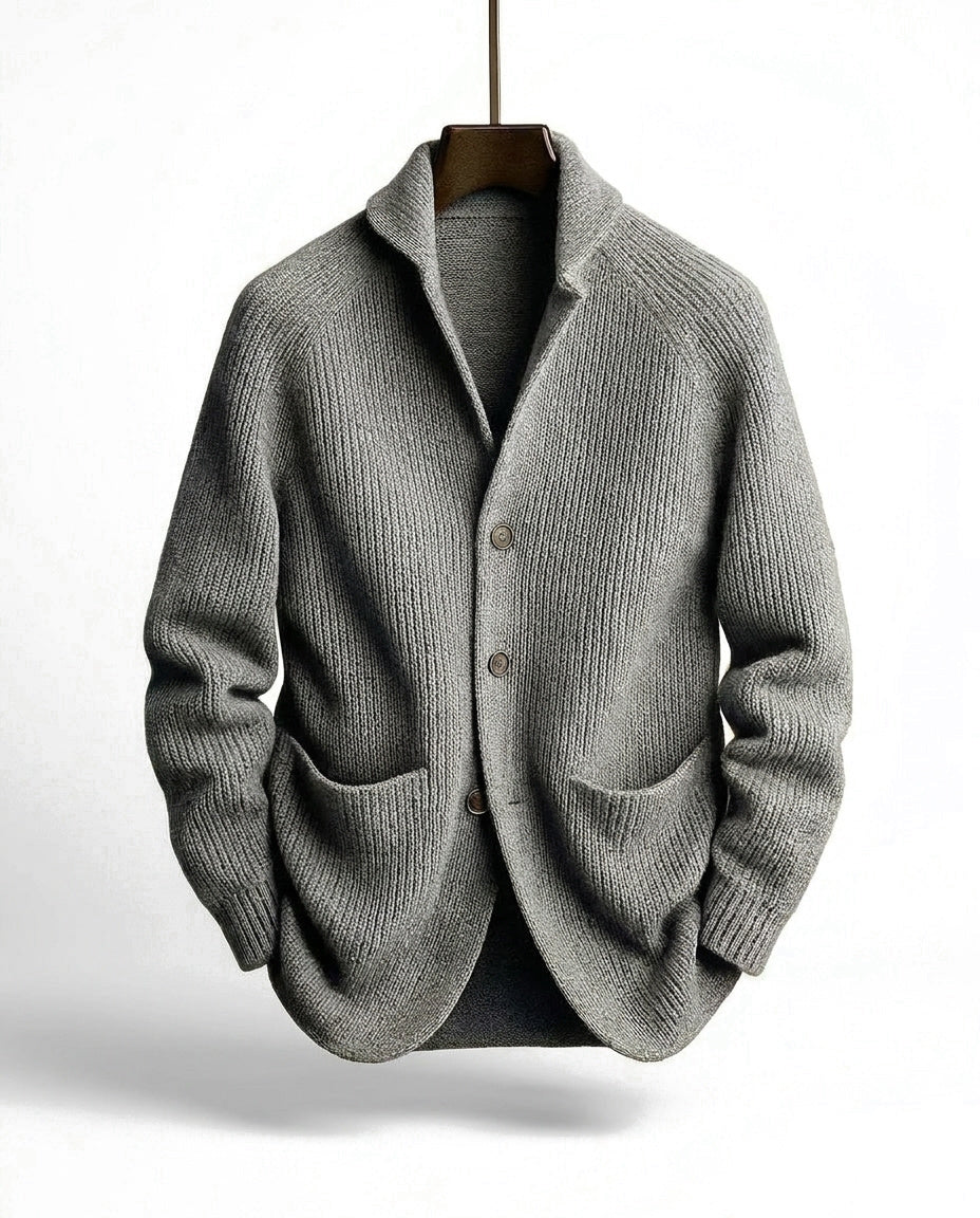Jirri - Cardigan in Maglia Con Collo a Scialle E Abbottonatura