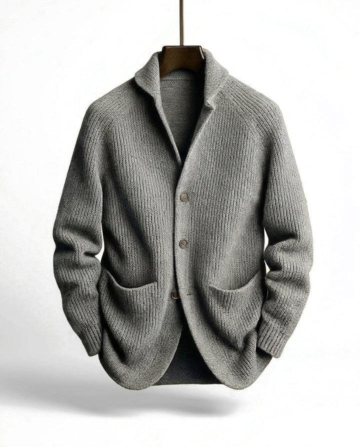 Jirri - Cardigan in Maglia Con Collo a Scialle E Abbottonatura
