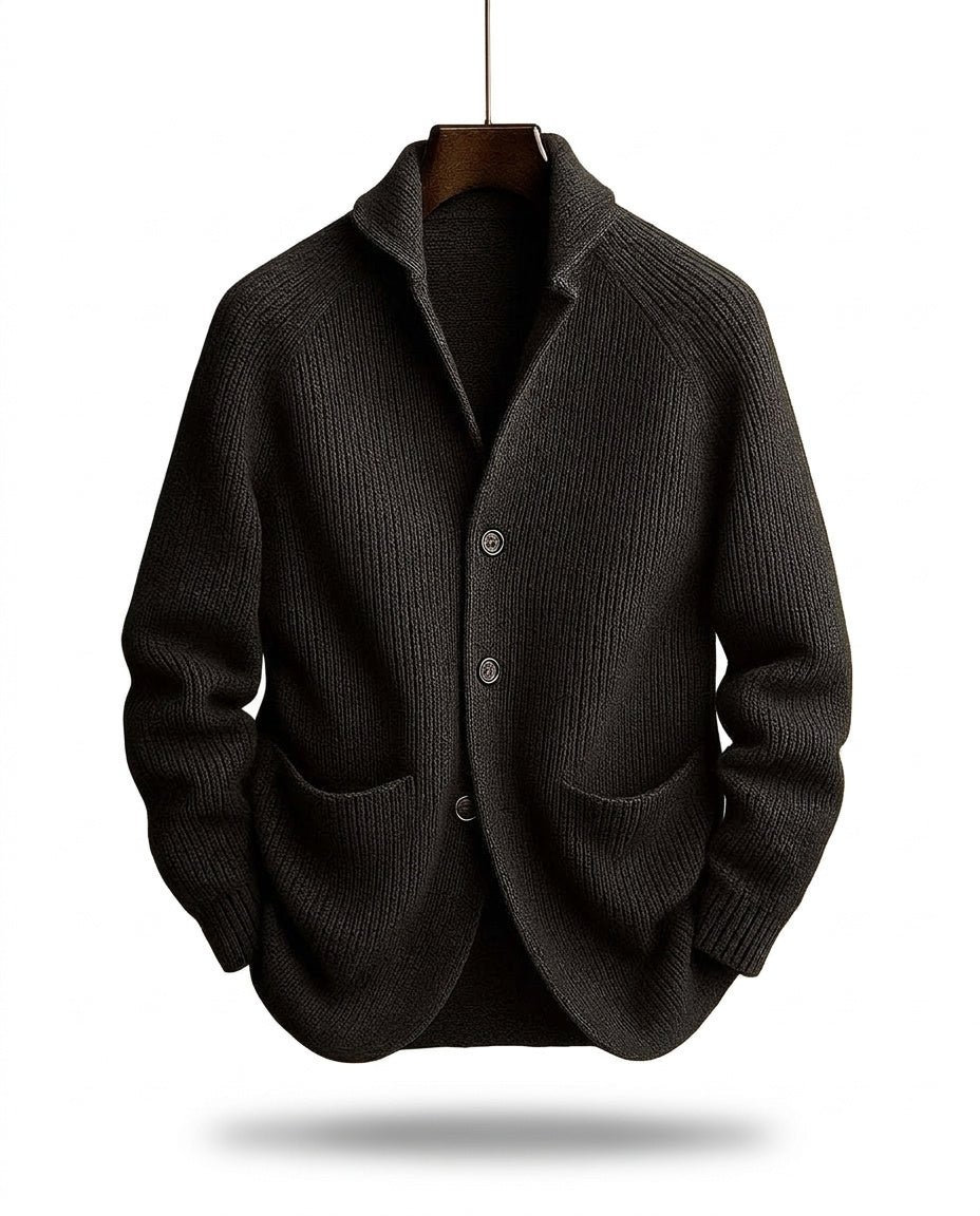 Jirri - Cardigan in Maglia Con Collo a Scialle E Abbottonatura