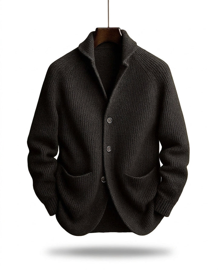 Jirri - Cardigan in Maglia Con Collo a Scialle E Abbottonatura