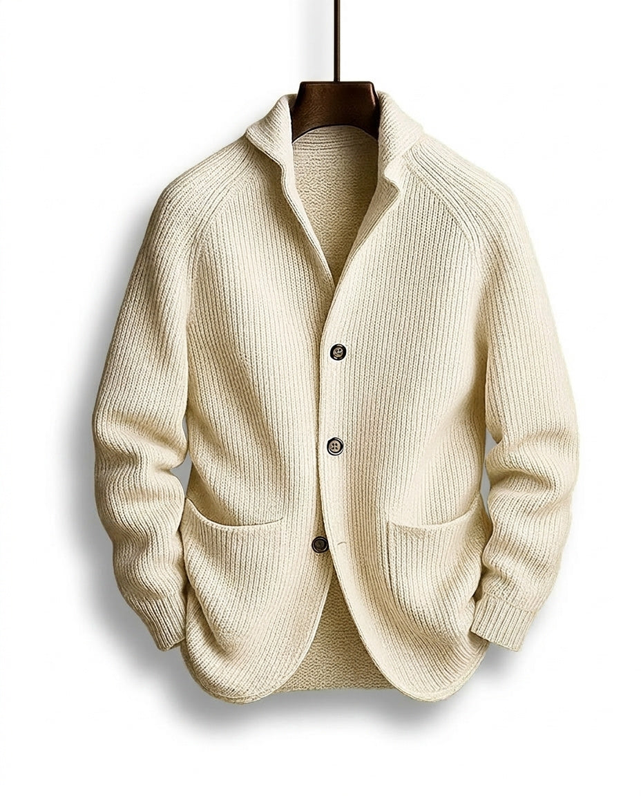 Jirri - Cardigan in Maglia Con Collo a Scialle E Abbottonatura