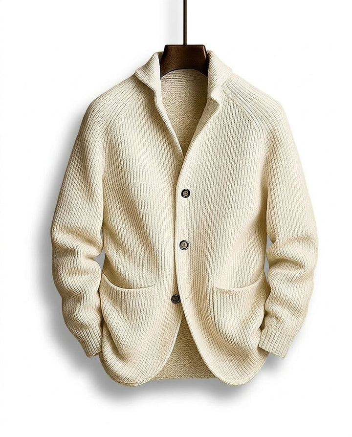Jirri - Cardigan in Maglia Con Collo a Scialle E Abbottonatura