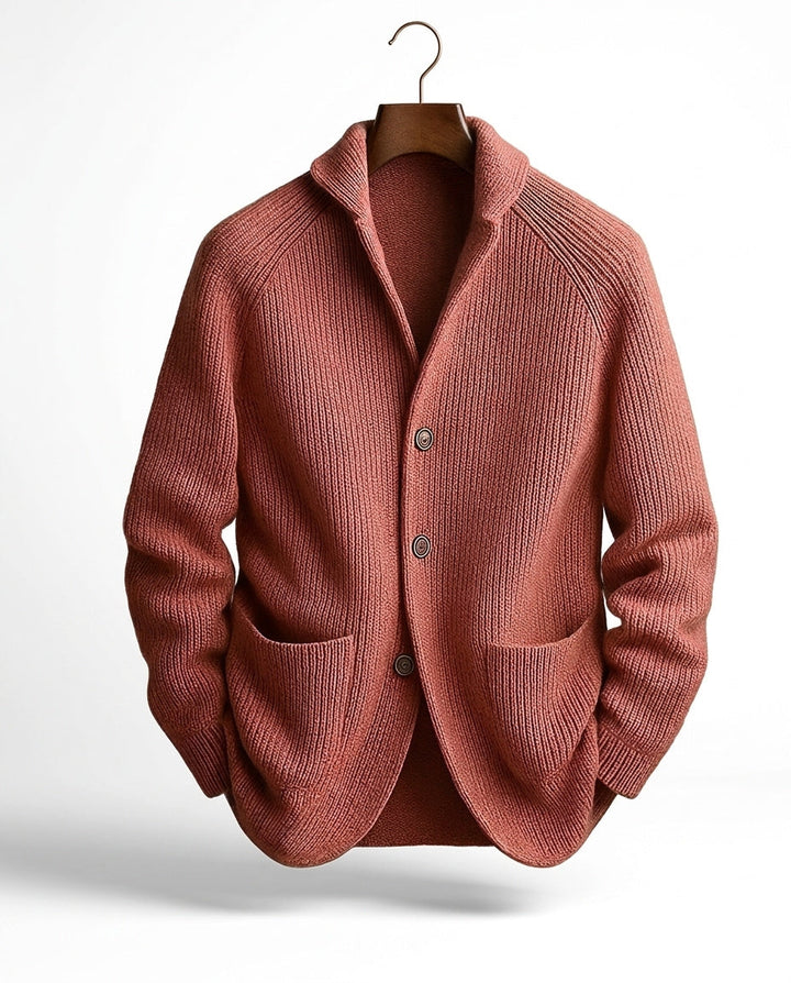 Jirri - Cardigan in Maglia Con Collo a Scialle E Abbottonatura
