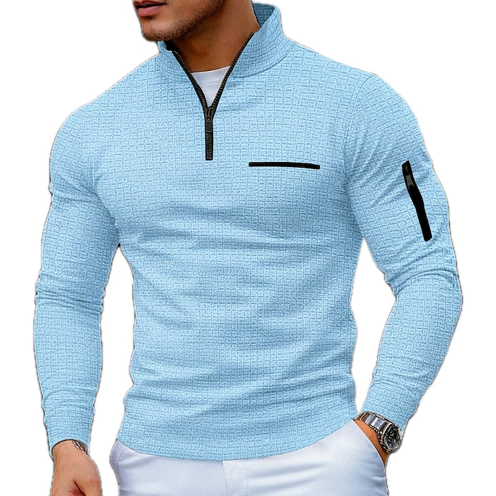 Morkan - Maglione Con Zip a Un Quarto E Lavorazione a Rilievo