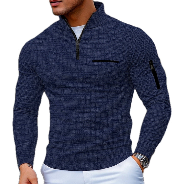 Morkan - Maglione Con Zip a Un Quarto E Lavorazione a Rilievo