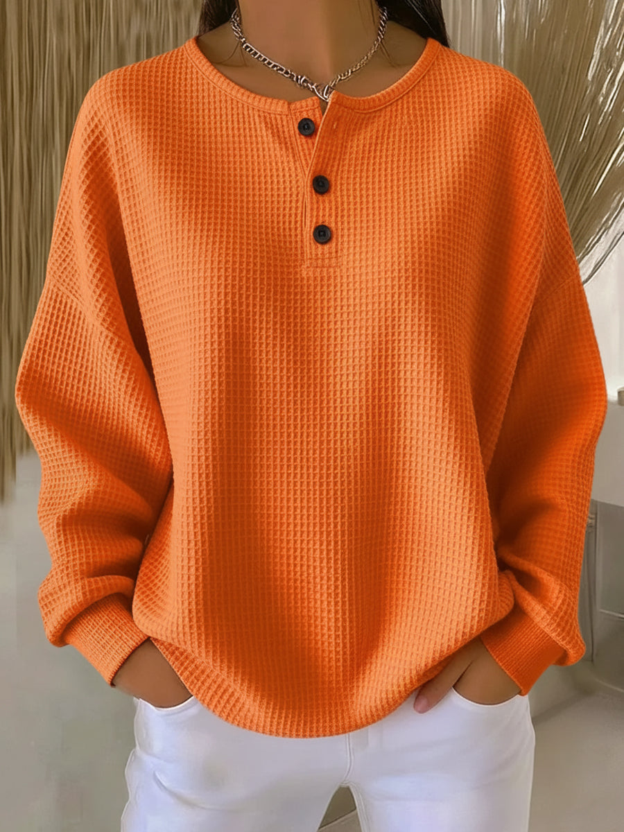 Ritona - Felpa Henley a Maglia a Rombi
