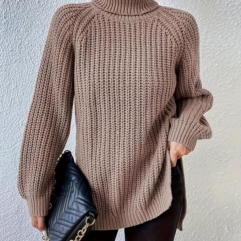 Felina - Maglione a Collo Alto in Maglia a Maniche Lunghe
