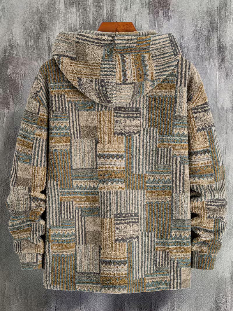 Silvain - Felpa Con Cappuccio E ZIP Stampata