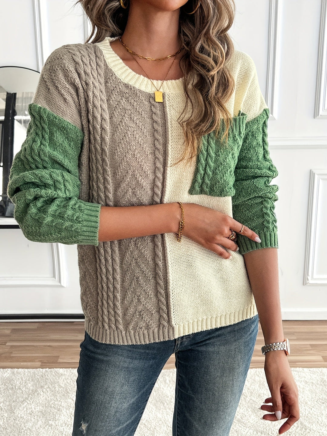 Klarysse - Maglione a Maniche Lunghe Con Tasca