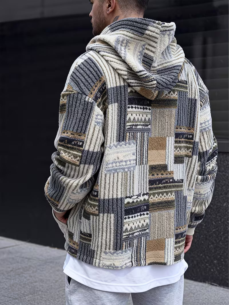 Silvain - Felpa Con Cappuccio E ZIP Stampata