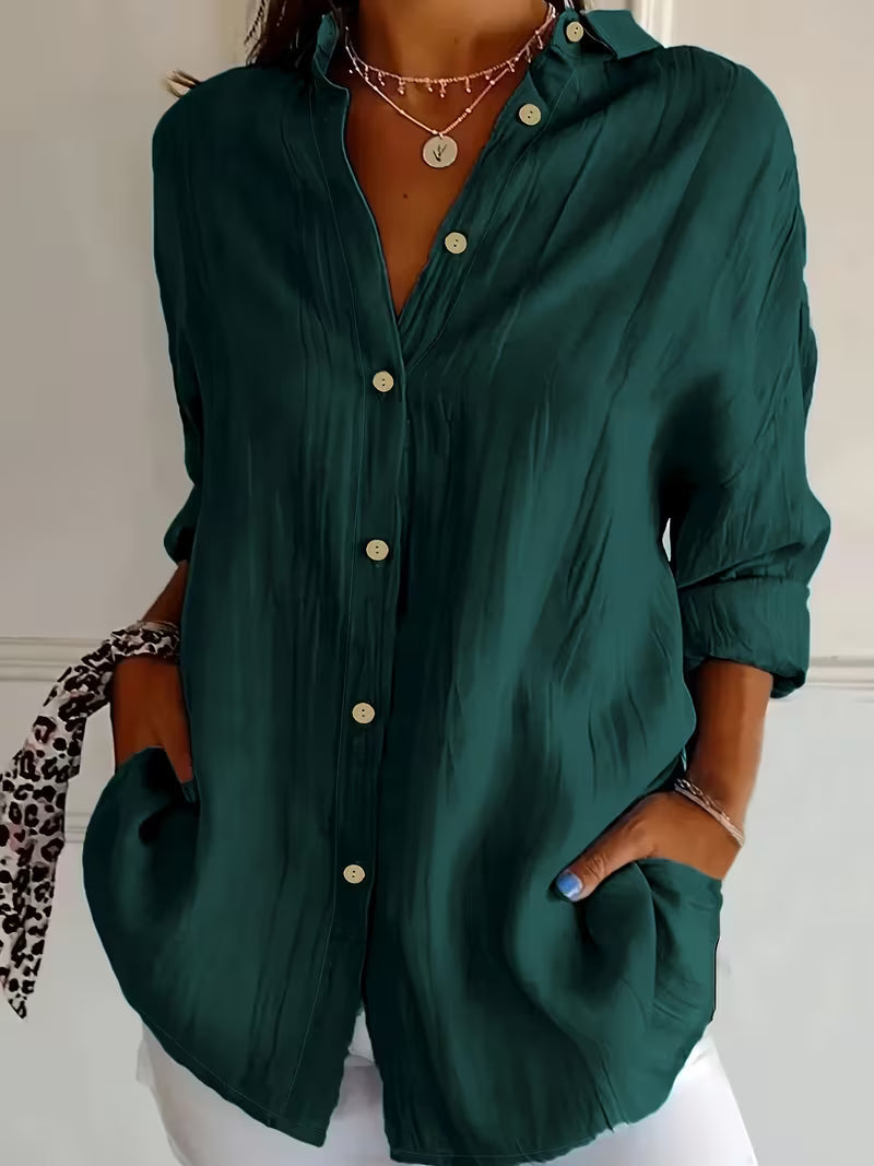 Soella - Camicia a Maniche Lunghe Con Colletto E Bottoni
