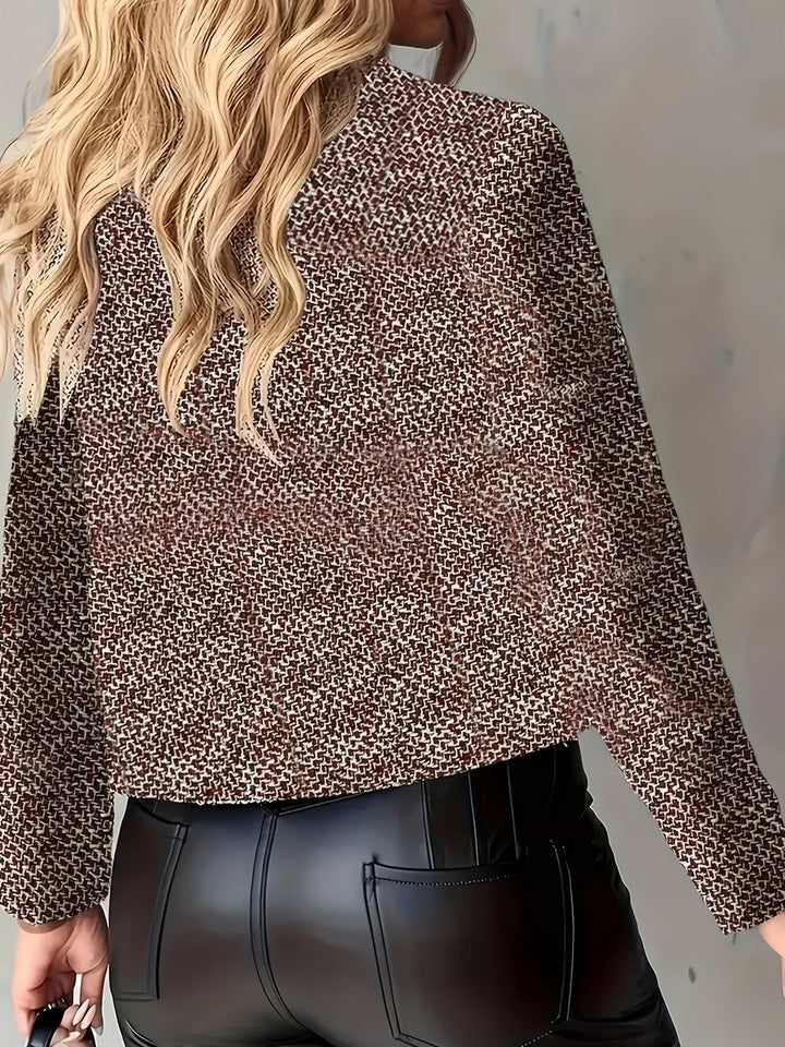 Aruzhan - Elegante Blazer a Maniche Lunghe Con Bottoni