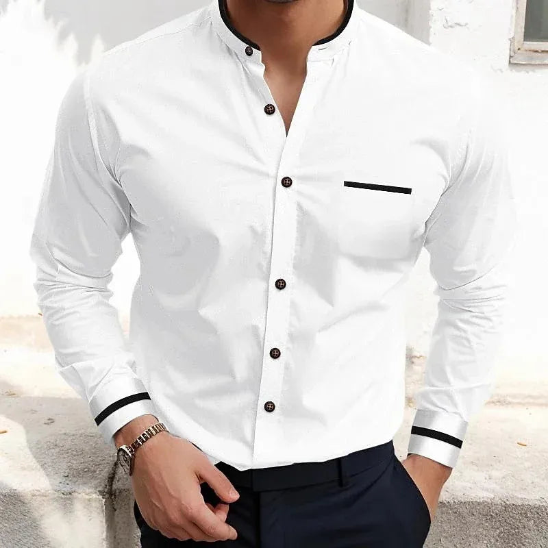 Askar - Camicia a Maniche Lunghe Con Bottoni