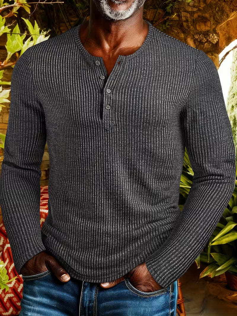 Afonso - Maglia Henley Invernale Resistente