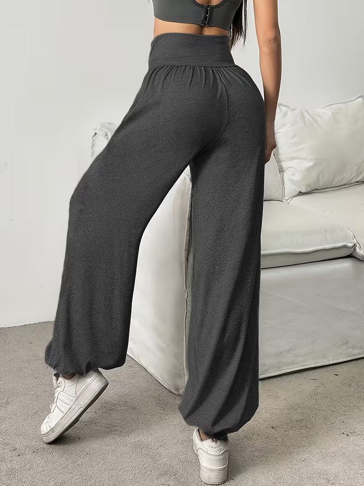 Millora - Pantaloni Morbidi, Elasticizzati E a Gamba Larga