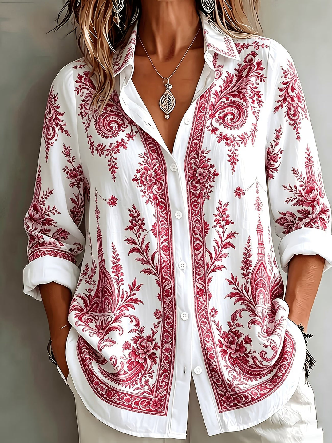 Aldana - Camicia a Maniche Lunghe Con Bottoni