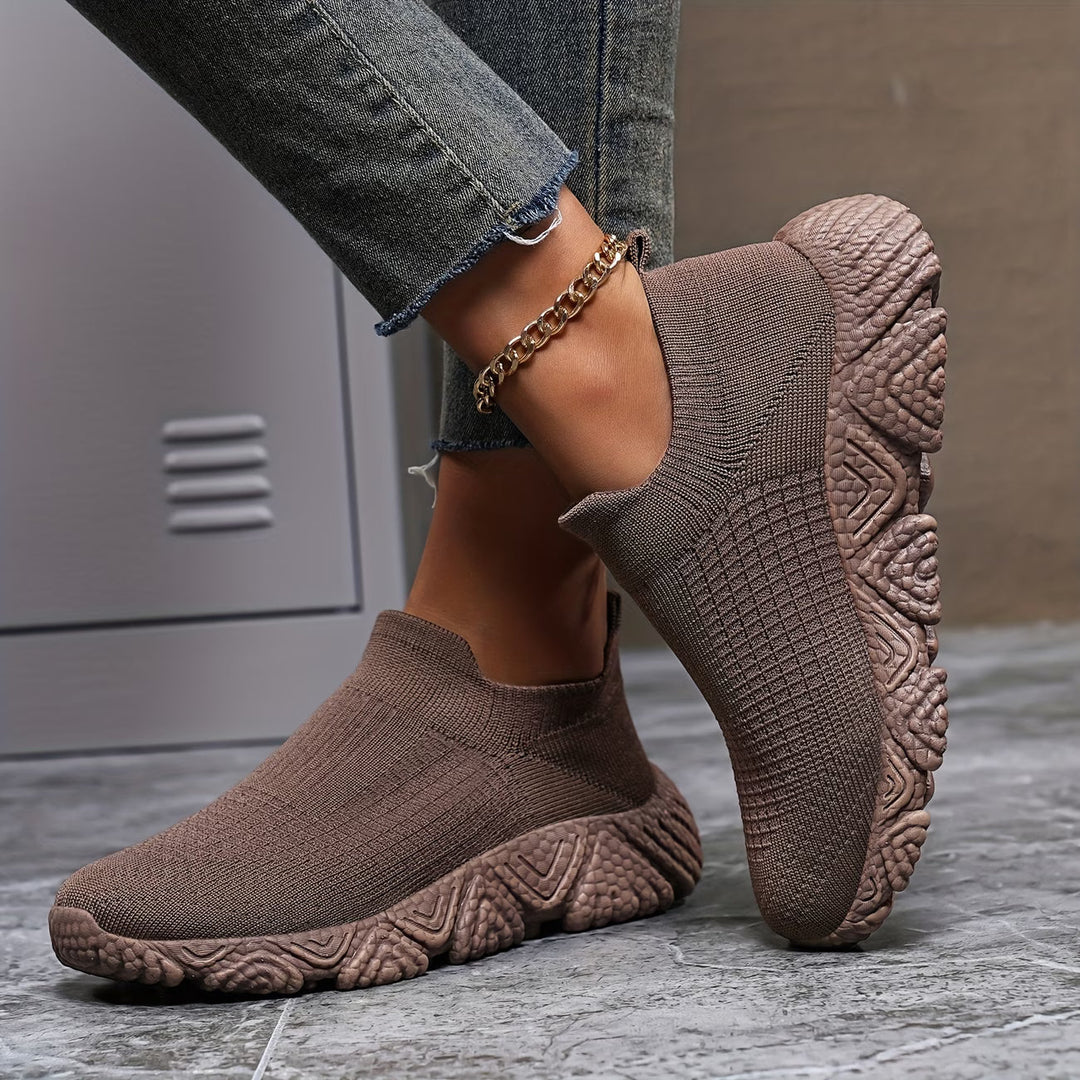 Elisha - Scarpe Lavorate a Maglia Con Suola Spessa