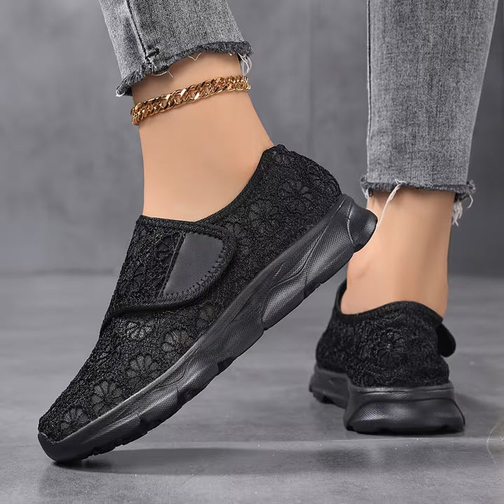 Sabyne - Scarpe da Ginnastica Con Pizzo Floreale e Chiusura a Strappo